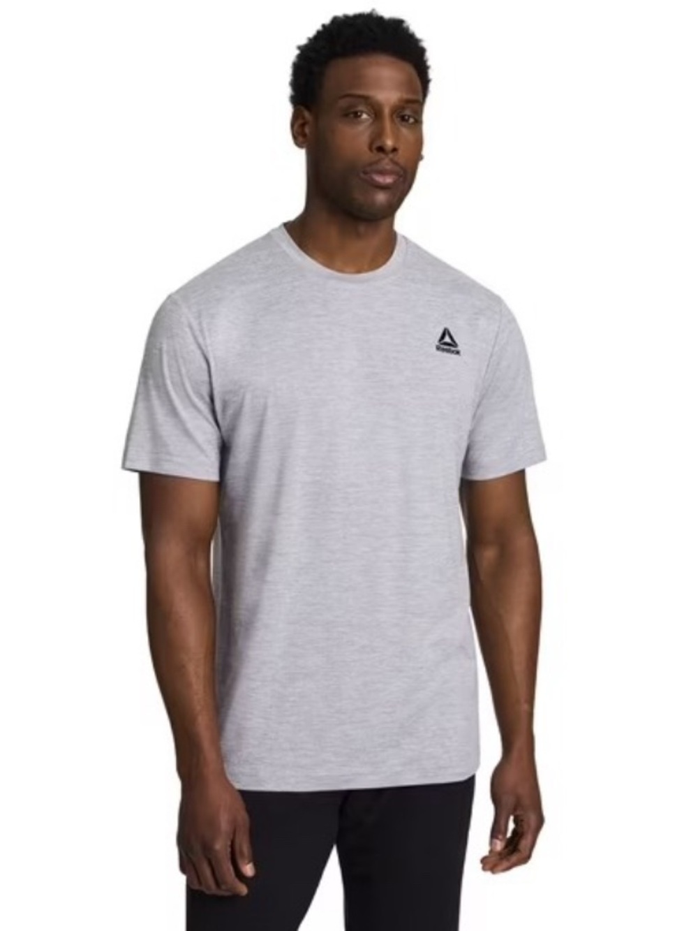 Reebok Men’s Light Heather Gray Crew Neck Tee